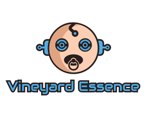 Robot Baby Manchild logo design