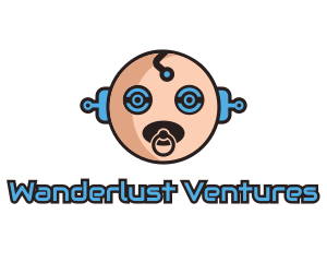 Robot Baby Manchild logo design