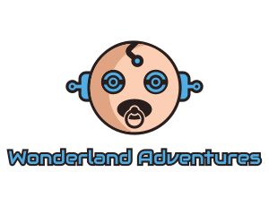 Robot Baby Manchild logo design