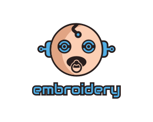 Robot Baby Manchild logo design