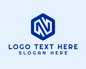 Blue - Logistics Company Hexagon logo design