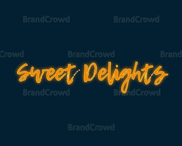 Brush Script Glow Logo