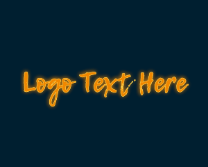 Script - Brush Script Glow logo design