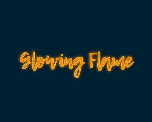 Brush Script Glow logo design