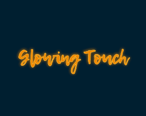 Brush Script Glow logo design