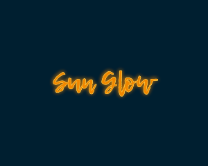 Brush Script Glow logo design