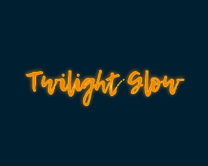 Brush Script Glow logo design