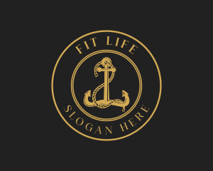Seaman - Rustic Ship Anchor logo design