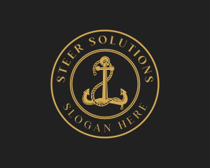 Steer - Rustic Ship Anchor logo design