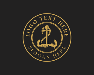 Steer - Rustic Ship Anchor logo design