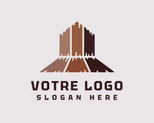 Floor - Wooden House Floorboard logo design