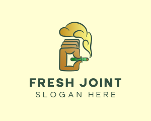 Joint - Hand Smoking Joint logo design