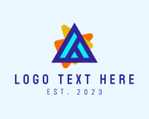 Network - Pyramid Gaming Letter A logo design