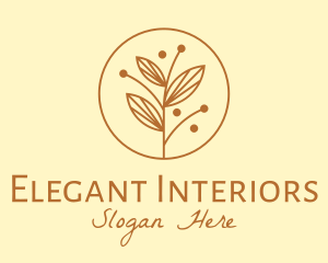 Elegant Ornamental Plant logo design