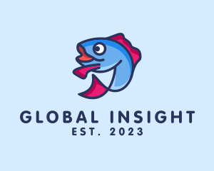 Fishbowl - Ocean Sardine Fish logo design
