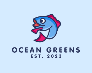 Ocean Sardine Fish logo design