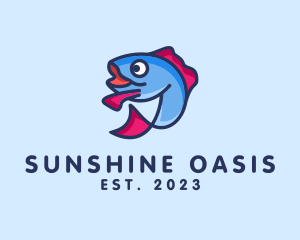 Ocean Sardine Fish logo design