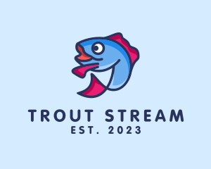 Trout - Ocean Sardine Fish logo design