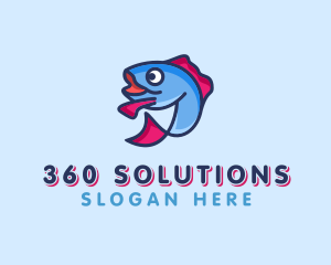 Ocean Sardine Fish logo design