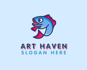 Ocean Sardine Fish logo design