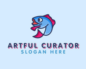 Ocean Sardine Fish logo design