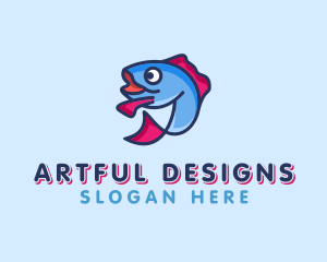 Ocean Sardine Fish logo design