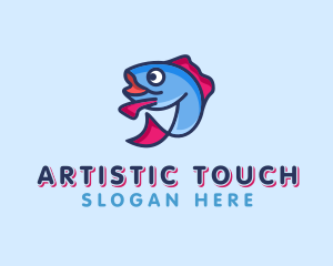 Ocean Sardine Fish logo design