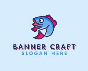 Ocean Sardine Fish logo design