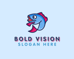 Ocean Sardine Fish logo design