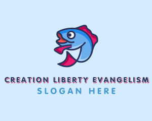 Ocean Sardine Fish logo design