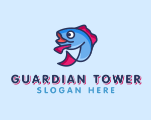 Ocean Sardine Fish logo design