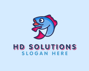 Ocean Sardine Fish logo design