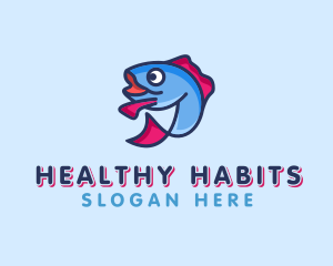 Ocean Sardine Fish logo design