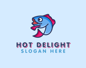 Ocean Sardine Fish logo design