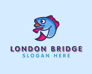 Ocean Sardine Fish logo design