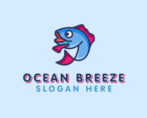 Ocean Sardine Fish logo design