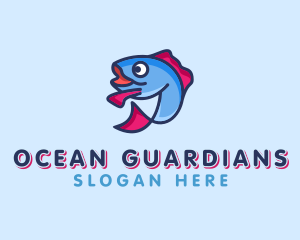 Ocean Sardine Fish logo design