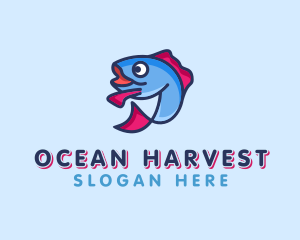 Ocean Sardine Fish logo design