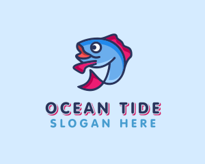 Ocean Sardine Fish logo design