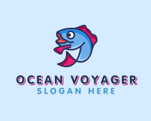 Ocean Sardine Fish logo design