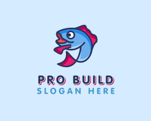 Ocean Sardine Fish logo design