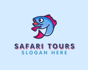 Ocean Sardine Fish logo design