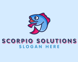 Ocean Sardine Fish logo design