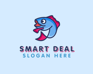 Ocean Sardine Fish logo design