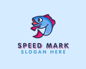 Ocean Sardine Fish logo design