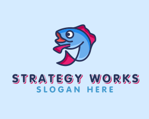 Ocean Sardine Fish logo design