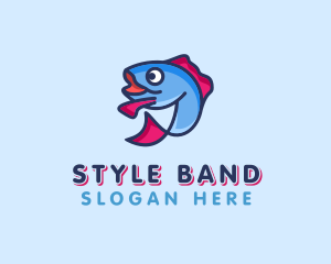 Ocean Sardine Fish logo design