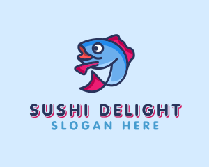 Ocean Sardine Fish logo design