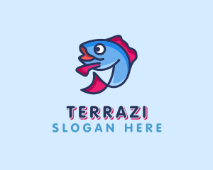 Ocean Sardine Fish logo design