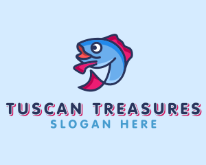 Ocean Sardine Fish logo design